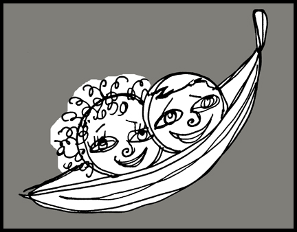 two peas in a pod cartoon
